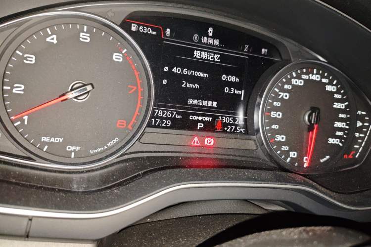 Used Audi A4L 2019 40 TFSI Ambition China VI Odometer Close Up