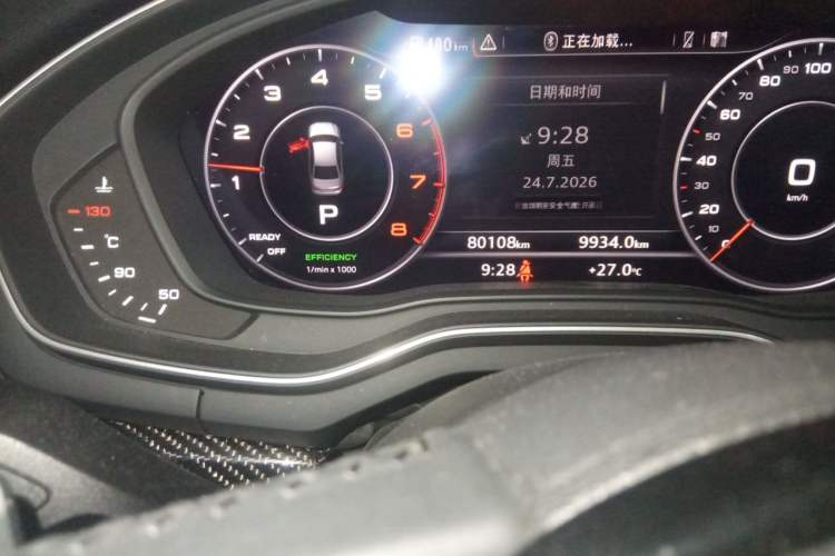 Used Audi A4L 2019 40 TFSI Fashion Edition China VI Emission Standard Odometer Close Up