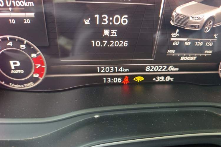 Used Audi A4L 2019 40 TFSI Fashion Edition China VI Emission Standard Odometer Close Up