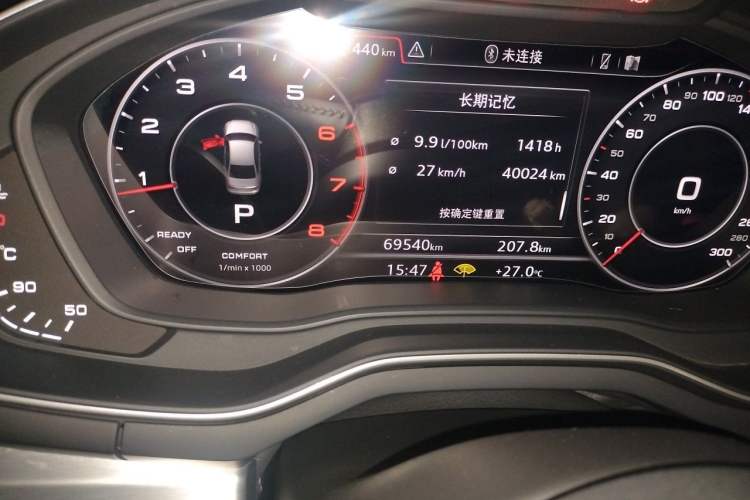 Used Audi A4L 2019 40 TFSI Fashion Edition China VI Emission Standard Odometer Close Up