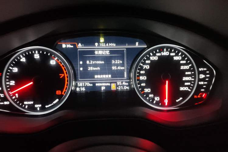 Used Audi A4L 2019 40 TFSI Ambition China VI Odometer Close Up