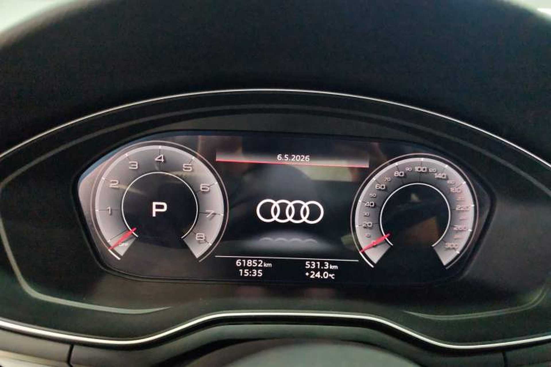 Used Audi A4L 2020 40 TFSI Luxury Dynamic Model Odometer Close Up