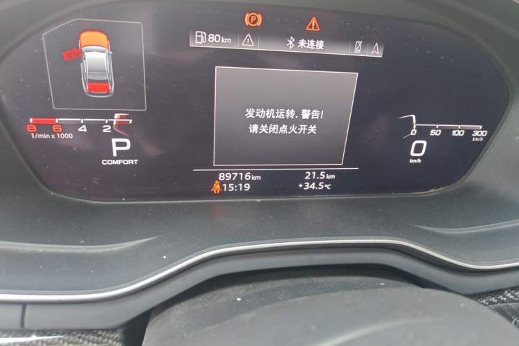 Used Audi A4L 2020 40 TFSI Fashion Dynamic Model Odometer Close Up
