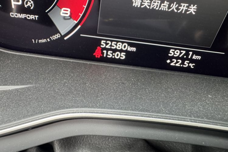 Used Audi A4L 2020 40 TFSI Fashionable and Elegant Model Odometer Close Up