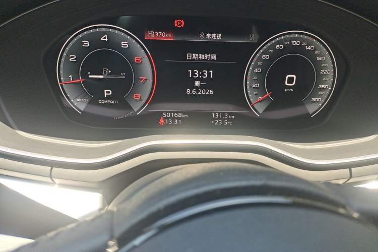 Used Audi A4L 2020 35 TFSI Fashion Dynamic Model Odometer Close Up