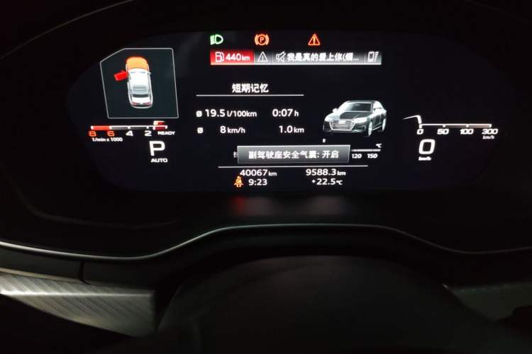 Used Audi A4L 2020 40 TFSI Fashionable and Elegant Model Odometer Close Up