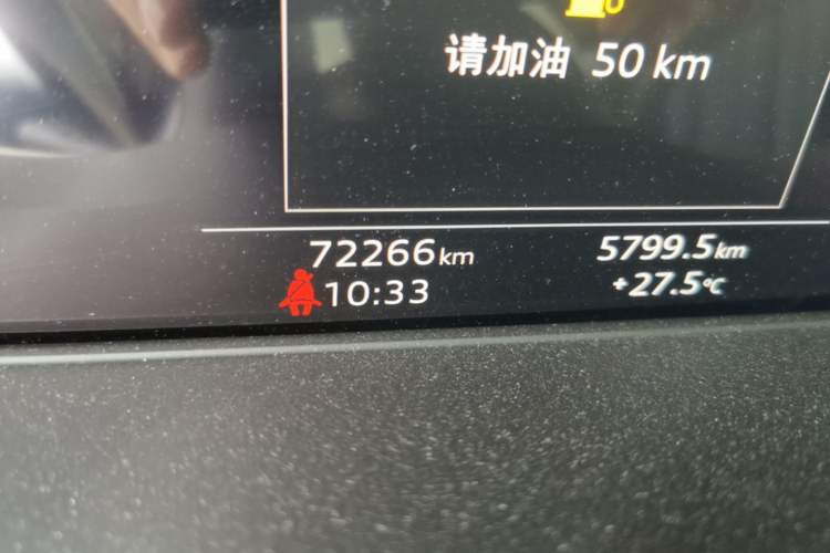 Used Audi A4L 2020 40 TFSI Luxury Dynamic Model Odometer Close Up