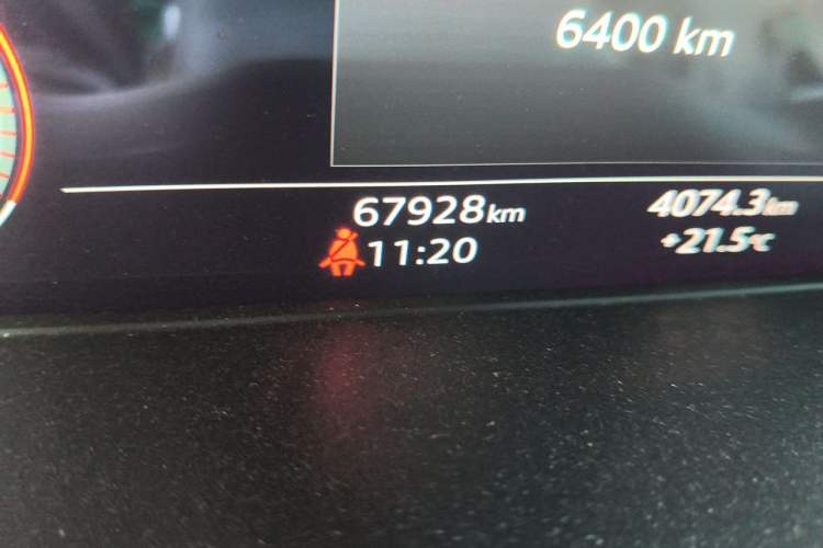 Used Audi A4L 2020 40 TFSI Fashion Dynamic Model Odometer Close Up