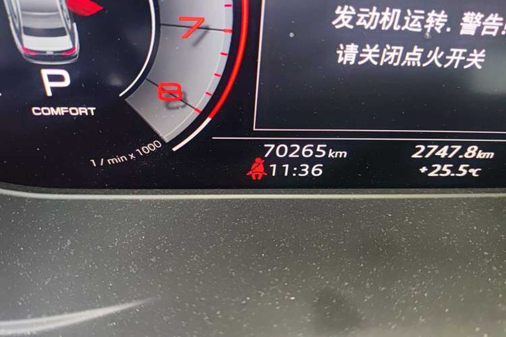 Used Audi A4L 2020 40 TFSI Fashion Dynamic Model Odometer Close Up