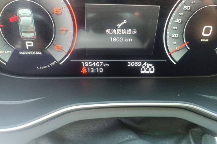 Used Audi A4L 2020 40 TFSI Fashion Dynamic Model Odometer Close Up