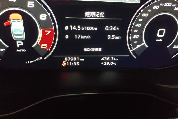 Used Audi A4L 2020 45 TFSI quattro Prestige Dynamic Edition Odometer Close Up
