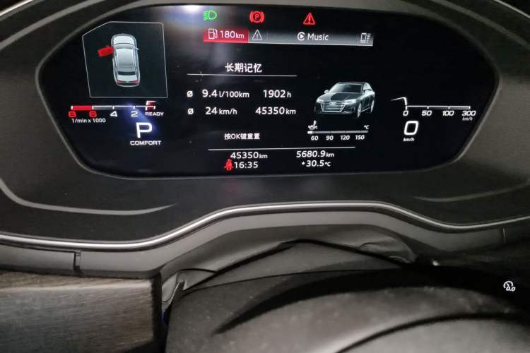 Used Audi A4L 2020 40 TFSI Fashion Dynamic Model Odometer Close Up