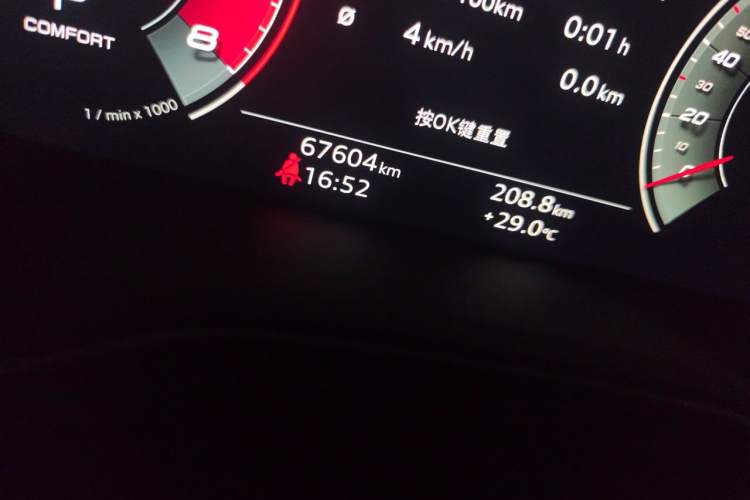 Used Audi A4L 2020 40 TFSI Luxury Prestige Edition Odometer Close Up