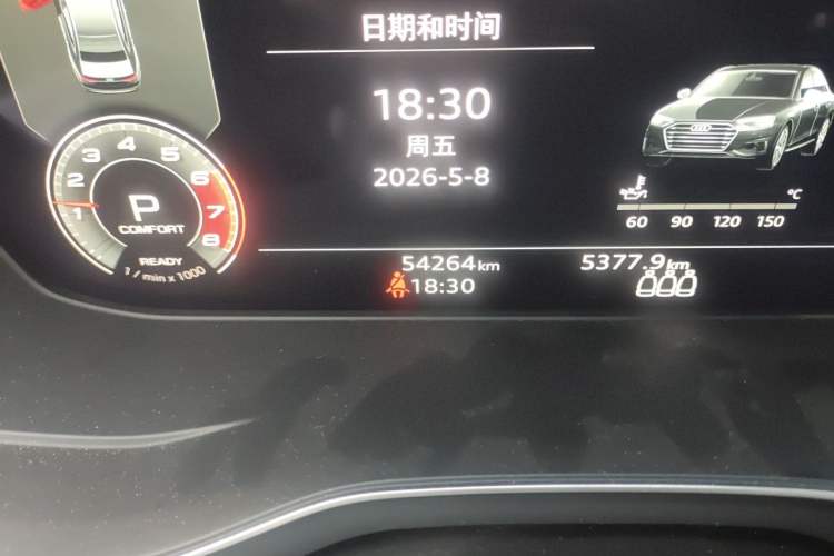 Used Audi A4L 2020 40 TFSI Luxury Dynamic Model Odometer Close Up