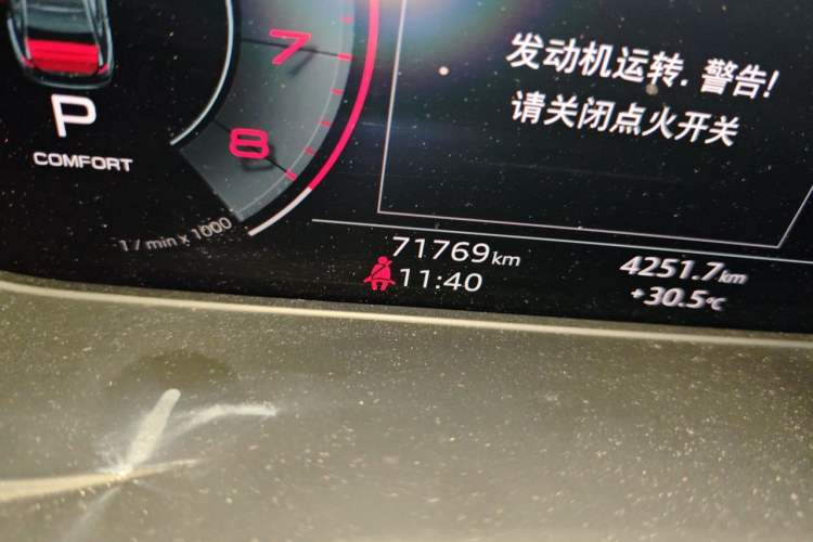 Used Audi A4L 2020 40 TFSI Fashion Dynamic Model Odometer Close Up