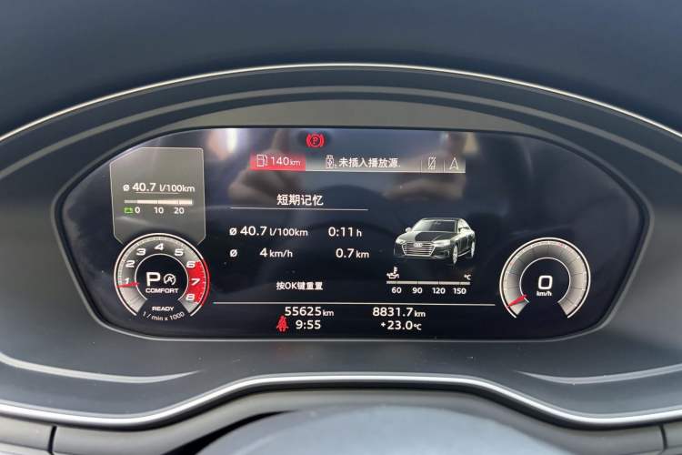 Used Audi A4L 2020 40 TFSI Luxury Dynamic Model Odometer Close Up