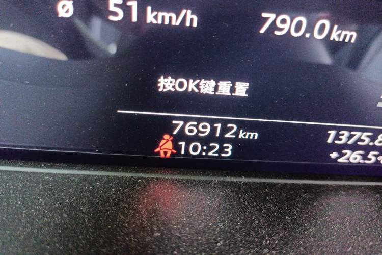Used Audi A4L 2020 40 TFSI Luxury Dynamic Model Odometer Close Up