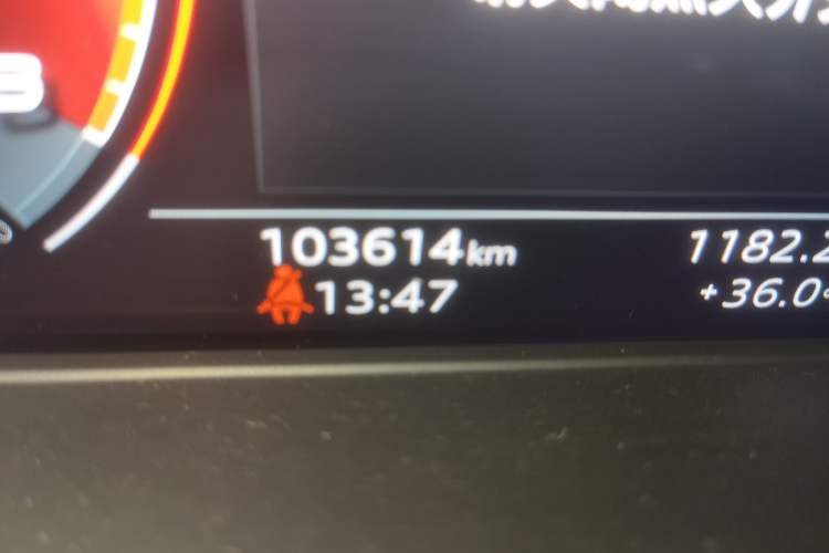 Used Audi A4L 2020 40 TFSI Luxury Dynamic Model Odometer Close Up