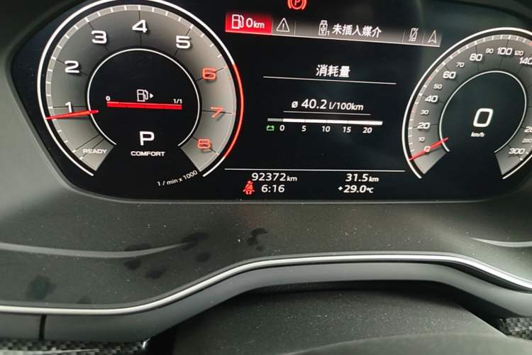 Used Audi A4L 2020 40 TFSI quattro Luxury Dynamic Model Odometer Close Up