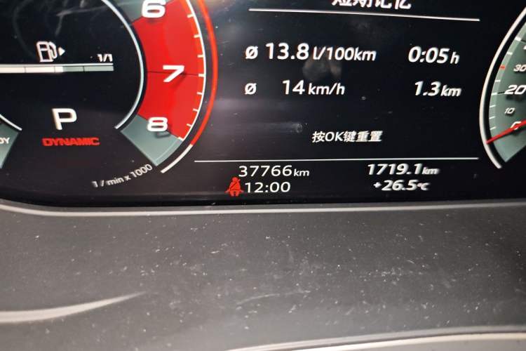 Used Audi A4L 2020 40 TFSI Fashion Dynamic Model Odometer Close Up