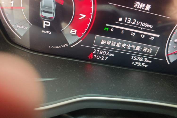 Used Audi A4L 2020 40 TFSI Fashion Dynamic Model Odometer Close Up