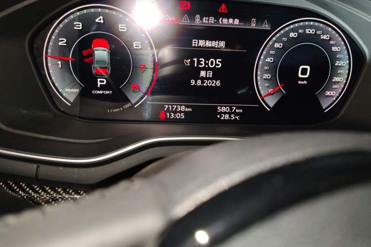 Used Audi A4L 2020 45 TFSI quattro Prestige Dynamic Edition Odometer Close Up
