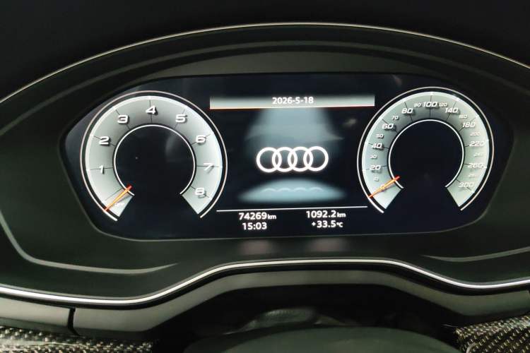 Used Audi A4L 2020 40 TFSI Fashion Dynamic Model Odometer Close Up