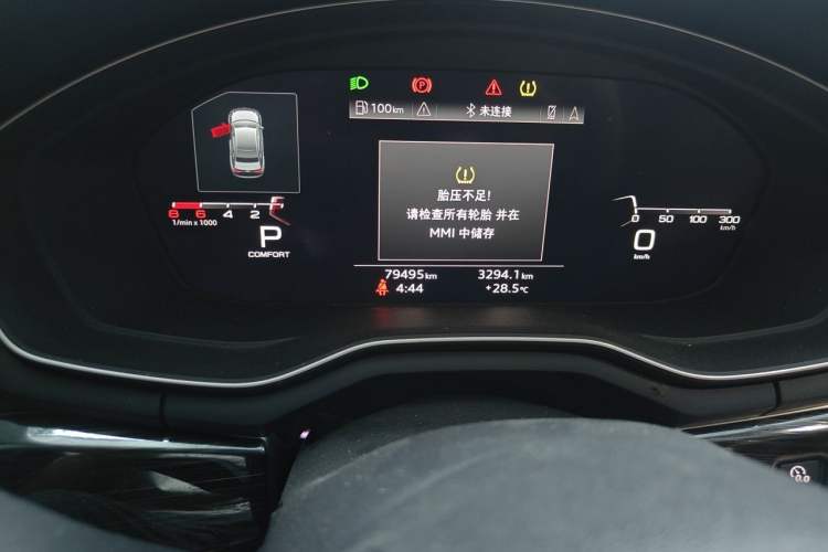 Used Audi A4L 2020 40 TFSI Fashionable and Elegant Model Odometer Close Up
