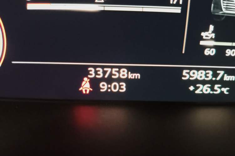Used Audi A4L 2020 40 TFSI Fashion Dynamic Model Odometer Close Up