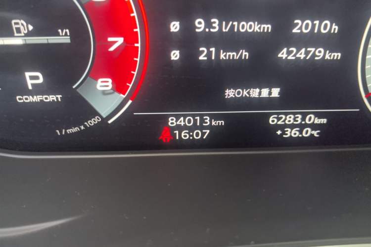 Used Audi A4L 2020 40 TFSI Fashion Dynamic Model Odometer Close Up
