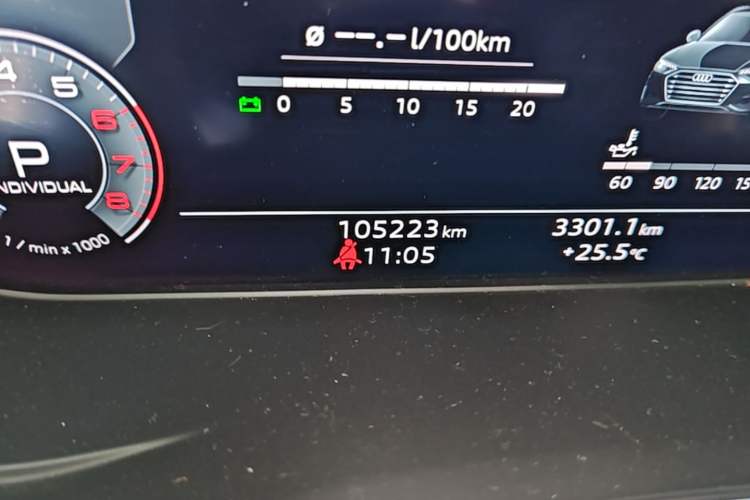 Used Audi A4L 2020 40 TFSI quattro Luxury Dynamic Model Odometer Close Up