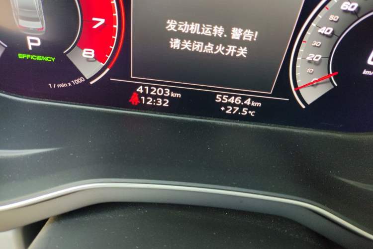 Used Audi A4L 2020 40 TFSI Fashion Dynamic Model Odometer Close Up