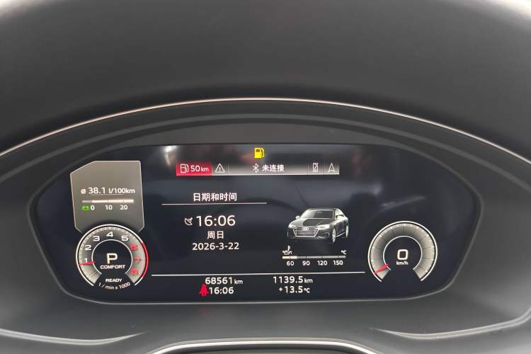 Used Audi A4L 2020 40 TFSI Luxury Dynamic Model Odometer Close Up