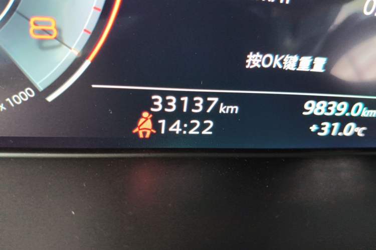 Used Audi A4L 2020 40 TFSI Fashion Dynamic Model Odometer Close Up