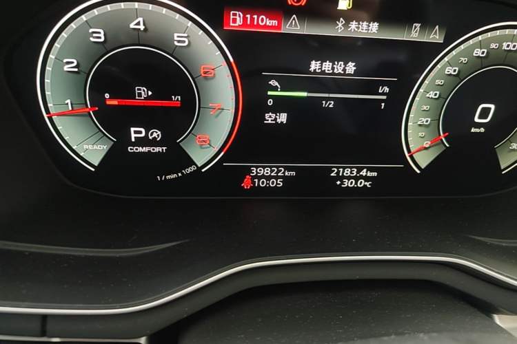 Used Audi A4L 2020 40 TFSI Luxury Dynamic Model Odometer Close Up
