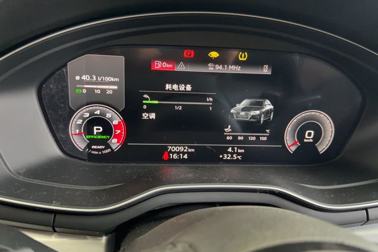Used Audi A4L 2020 40 TFSI Fashion Dynamic Model Odometer Close Up
