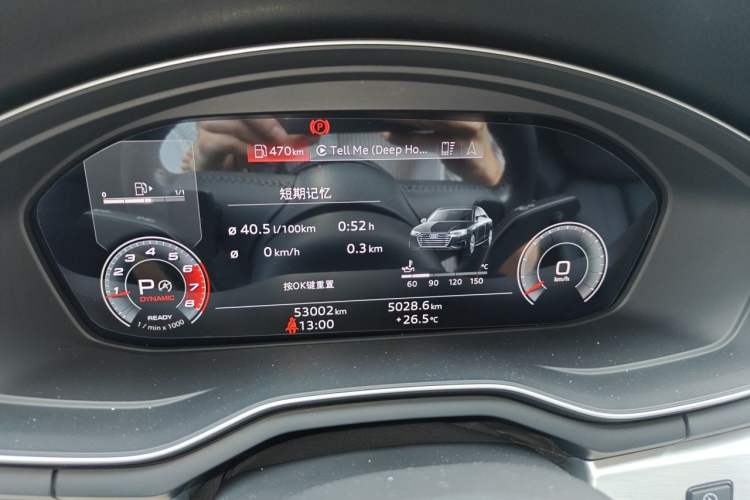 Used Audi A4L 2020 40 TFSI Luxury Dynamic Model Odometer Close Up