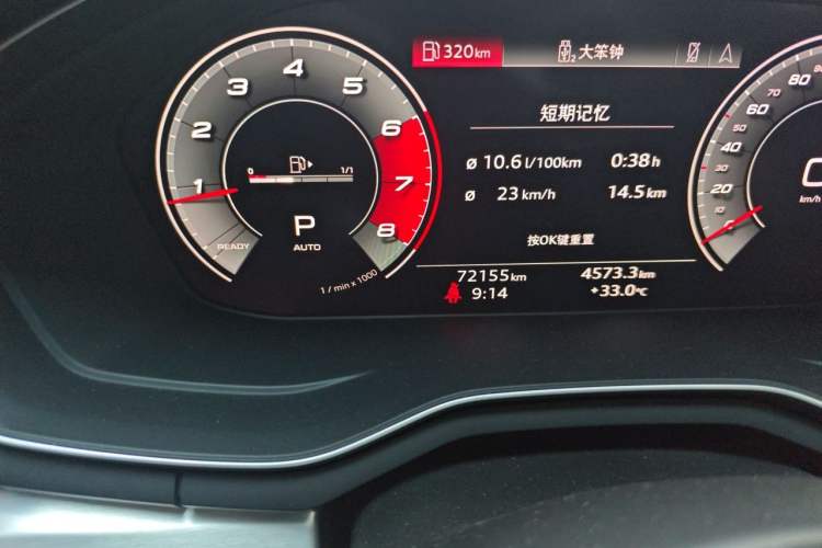 Used Audi A4L 2020 40 TFSI Luxury Dynamic Model Odometer Close Up