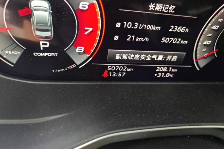 Used Audi A4L 2020 40 TFSI Fashion Dynamic Model Odometer Close Up