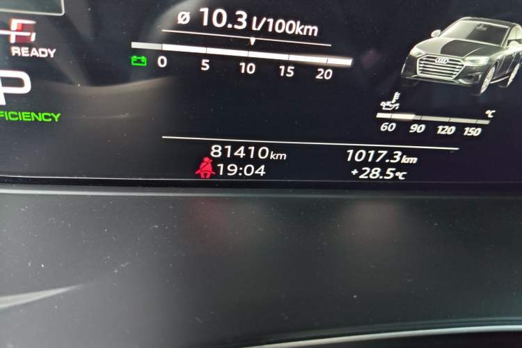 Used Audi A4L 2020 40 TFSI Fashion Dynamic Model Odometer Close Up