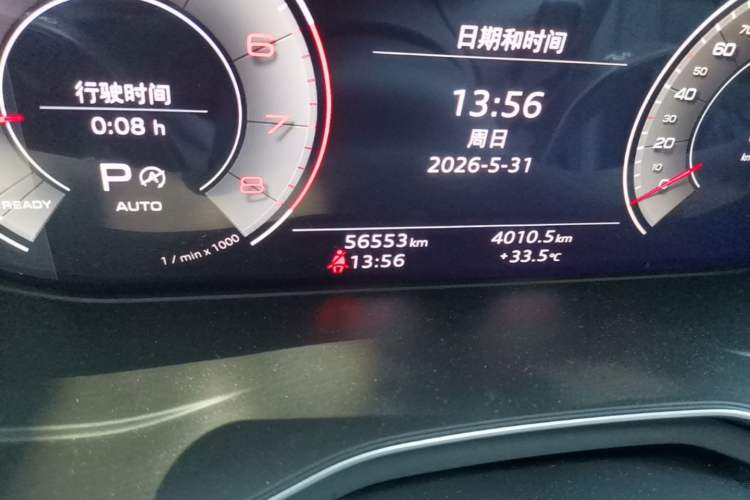 Used Audi A4L 2020 40 TFSI Fashionable and Elegant Model Odometer Close Up