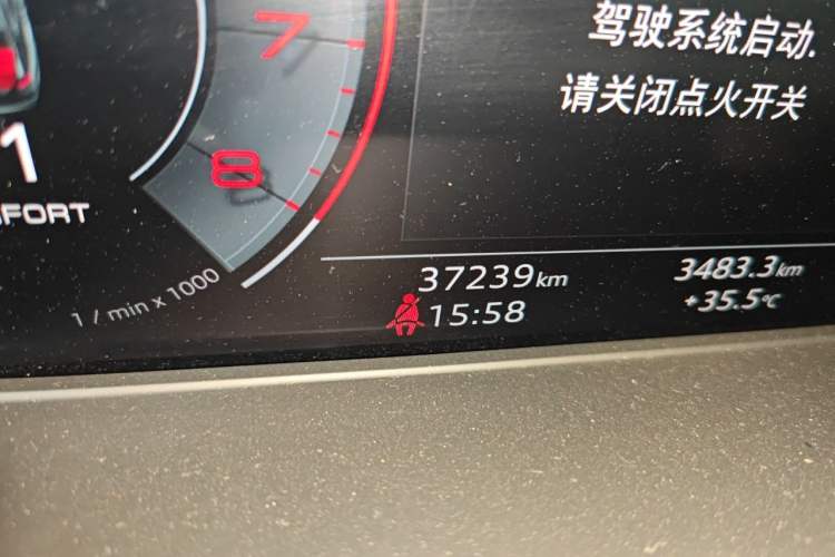 Used Audi A4L 2020 40 TFSI Fashion Dynamic Model Odometer Close Up