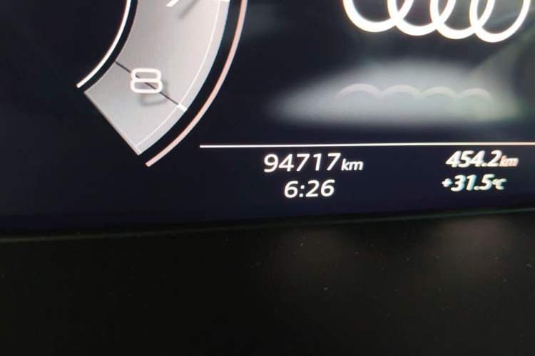Used Audi A4L 2020 40 TFSI Fashion Dynamic Model Odometer Close Up