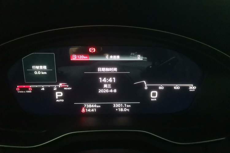 Used Audi A4L 2020 40 TFSI Fashion Dynamic Model Odometer Close Up