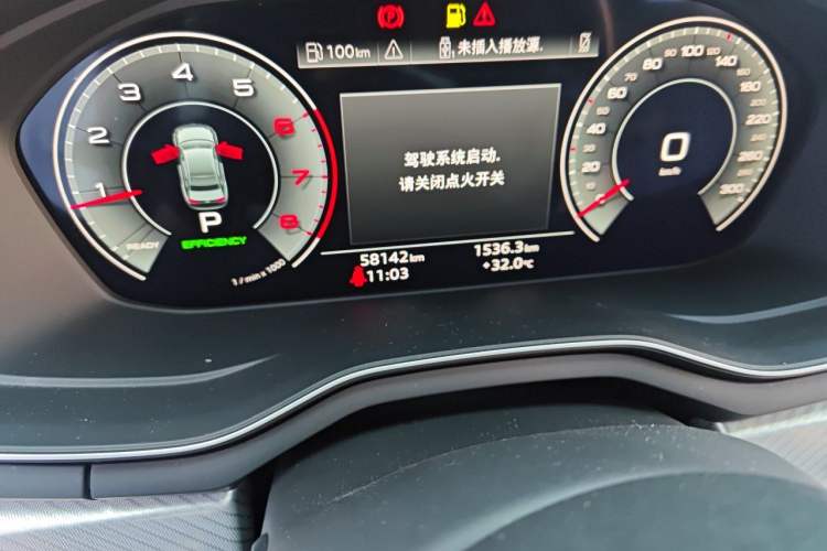 Used Audi A4L 2020 40 TFSI Fashionable and Elegant Model Odometer Close Up