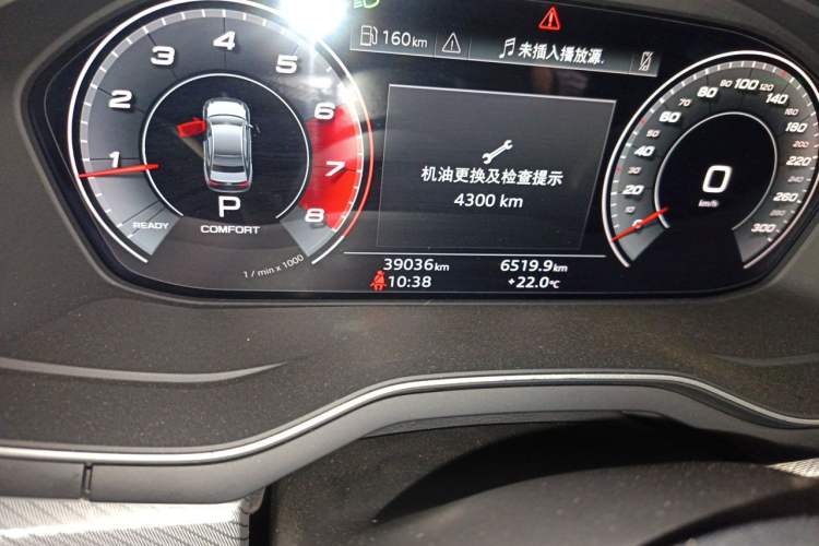 Used Audi A4L 2020 40 TFSI Fashionable and Elegant Model Odometer Close Up