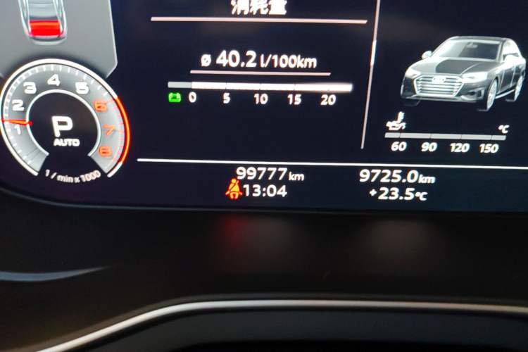 Used Audi A4L 2020 40 TFSI Fashion Dynamic Model Odometer Close Up