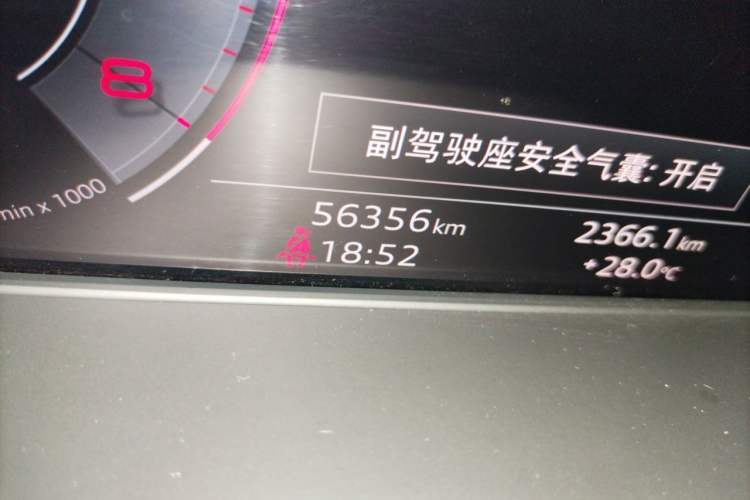 Used Audi A4L 2020 40 TFSI Fashionable and Elegant Model Odometer Close Up