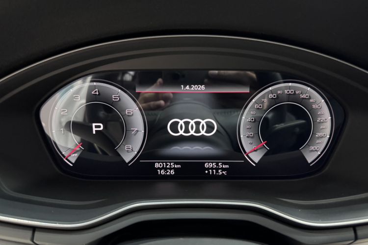 Used Audi A4L 2020 40 TFSI Luxury Dynamic Model Odometer Close Up