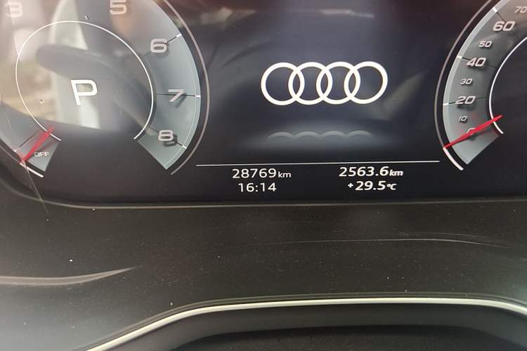 Used Audi A4L 2020 40 TFSI Luxury Dynamic Model Odometer Close Up